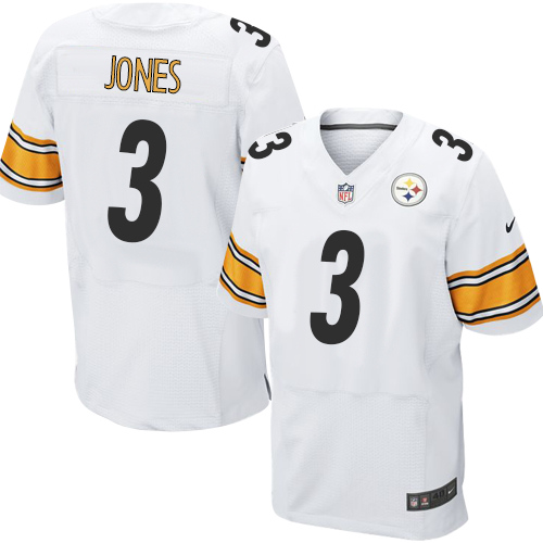 Men's Elite Landry Jones Nike Jersey White Road - #3 NFL Pittsburgh Steelers